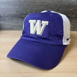 Washington Huskies Hat‎ Cap Strap Back Purple Nike Mesh Back Adjustable